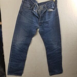 Levi Strauss 501 Mens w38 l 34 Blue Denim art‎ project repairs